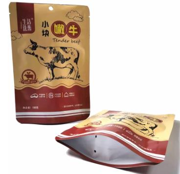 Zipper Lock Beef Packaging Custom Digital Printing Snack food packaging stand up plastic ziplock pouch