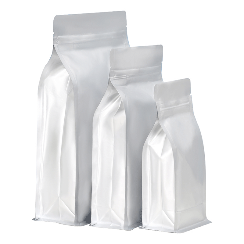 Good Quality Multiple Sizes Packaging Malaysia Stand Up Pouch For Nut Eco-Friendly No Printing 8 Side Sealed Bag